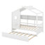 Lit simple en bois avec lit gigogne-336668423-336668425
