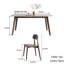 Modern Simple Light Luxury Dining Table And Chair 6 - Person Four Leg Dining Set-101089380