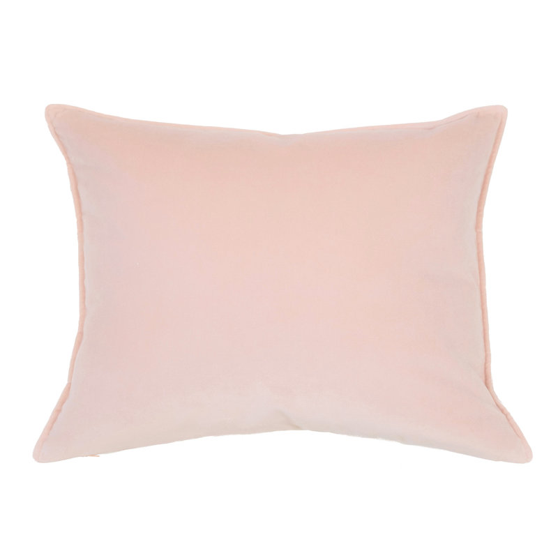 Franklin Washable Velvet Square Pillow Cover & Insert , 26"H x 35"W, Rosewater