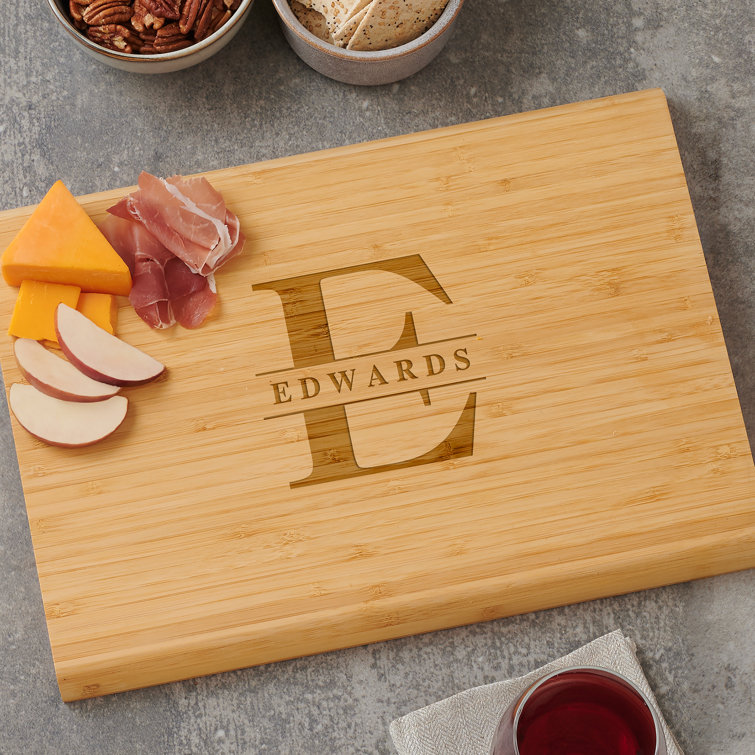 Bamboo Cutting Board Custom Laser Engraved With Your Family 