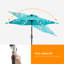 Parasol de marché d'extérieur DEL 7,5 pi avec bouton-poussoir inclinable Davinna-866289792