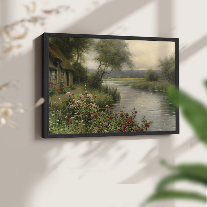 Paysages rétro - CXCIV - reproduction encadrée, H 8 po x l 10 po, Noir