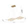 57 - Light Gold LED Chandelier With White Acrylic Diffusers