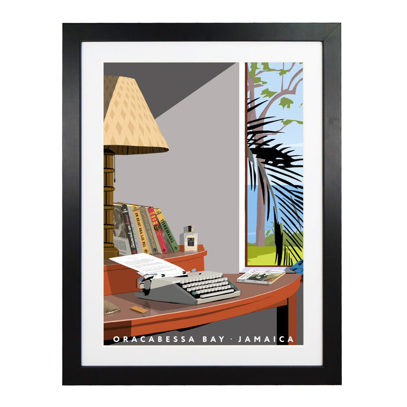 Oracabessa Bay by Richard O'Neil - Print, Black Wood Frame, 43.5 cm H x 33.5 cm W x 2.2 cm D