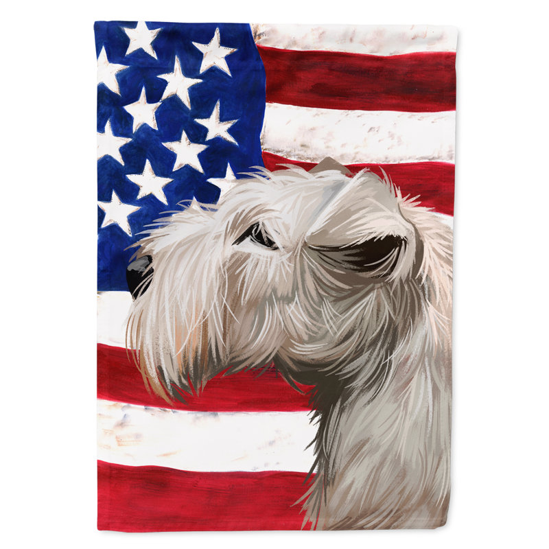 Polyester à 2 côtés 28 x 40 po drapeau maison, Lakeland Terrier