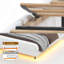 Base de lit plateforme moderne avec lumières DEL et station de charge USB