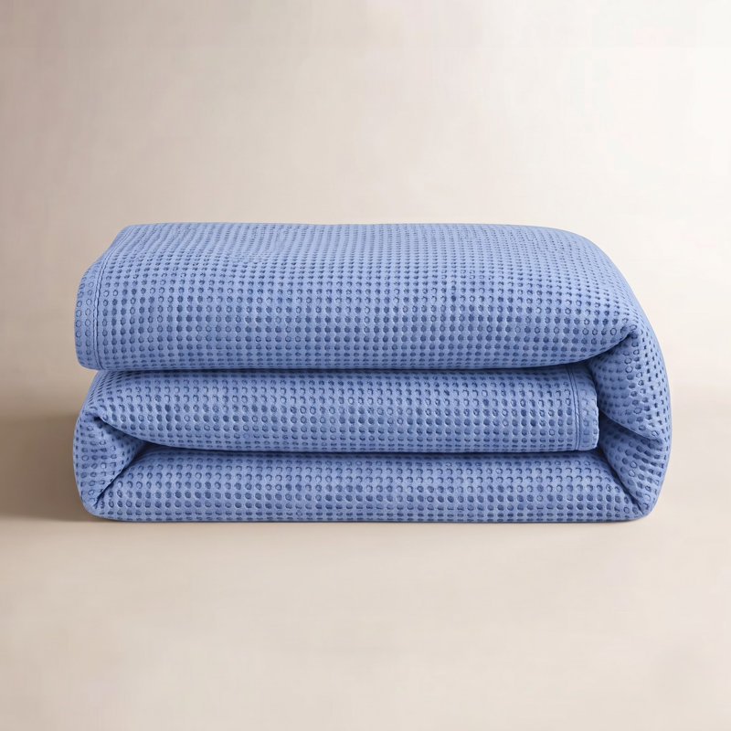 Couvre-lit matelassé Bubble, Couvre-lit très grand, Bleu français
