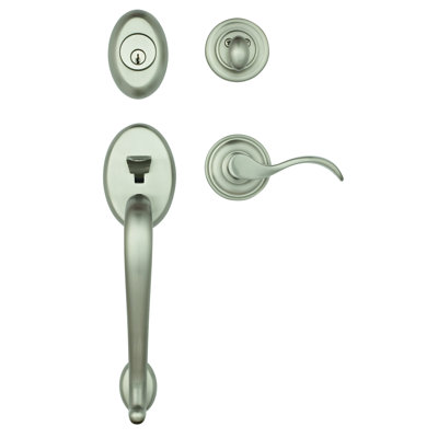 Ensemble de poignées Windsor de qualité supérieure avec pêne dormant à cylindre simple, levier de porte et rosette