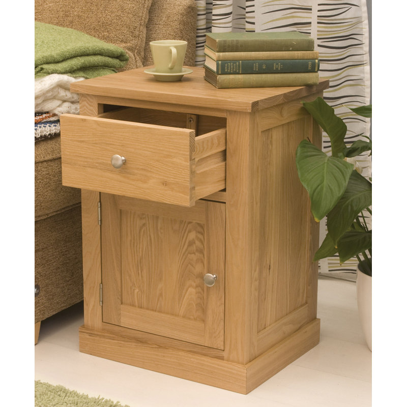 Oscar 45cm W Solid Wood Bedside Table