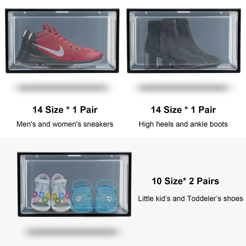 Avalee 3 Pair Stackable Shoe Storage Box