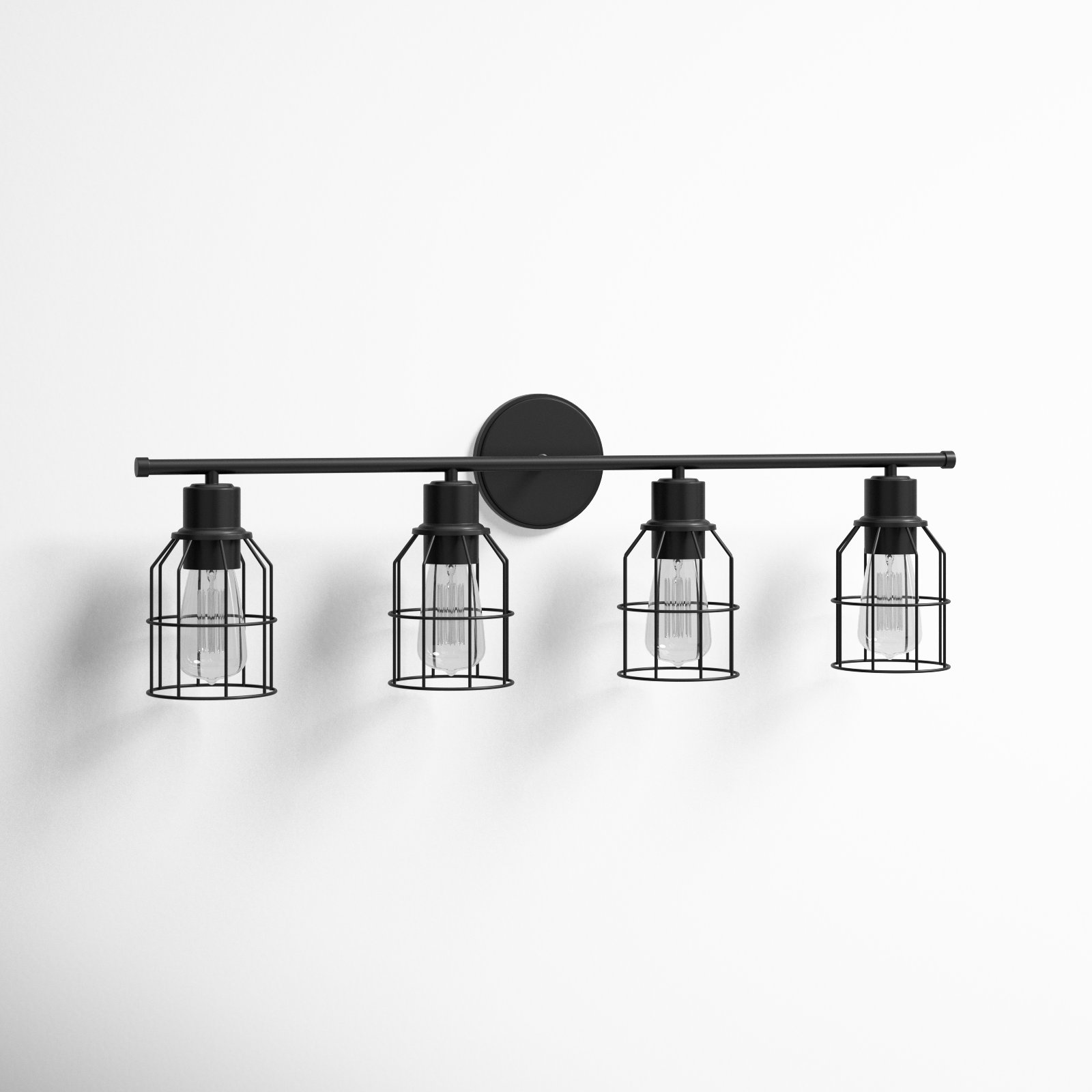 Romeo 4 Light Dimmable Vanity Light, Brushed Nickel