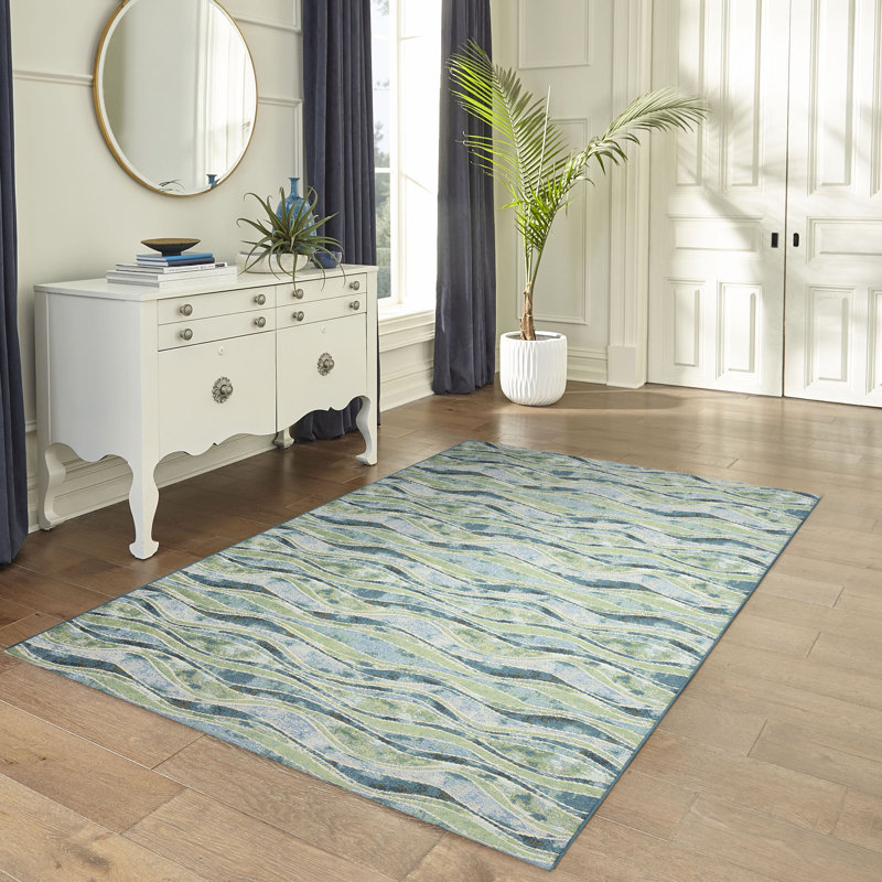 Joub Abstract Indoor / Outdoor Rug, Rectangle 7'10" x 9'10"
