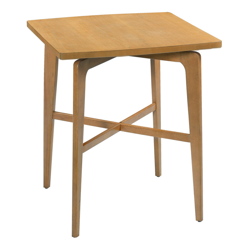 Table de bar carrée en bois massif de 92,3 cm (36,34 po) avec quatre pieds