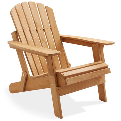 Oversized Folding Wooden Adirondack Chair by Casafield