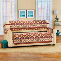 Box Cushion Recliner Slipcover Union Rustic Fabric: Brown/Beige Polyester