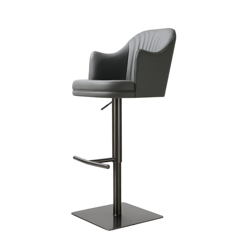 K C418a-56  Barstool, Charcoal Seat/Black Frame