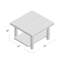 Four Leg Coffee Table with Storage-800988919