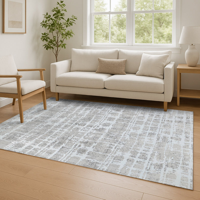 Creative Home Ideas Beaufort Charleston Greer & Sumter Rug, Grey, 5'3" x 7'5"