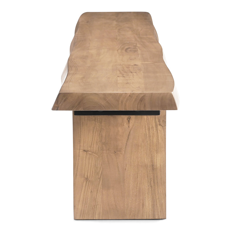 Modern Brazilian Bello Bench, 18" H x 102" W x 15" D, Teak