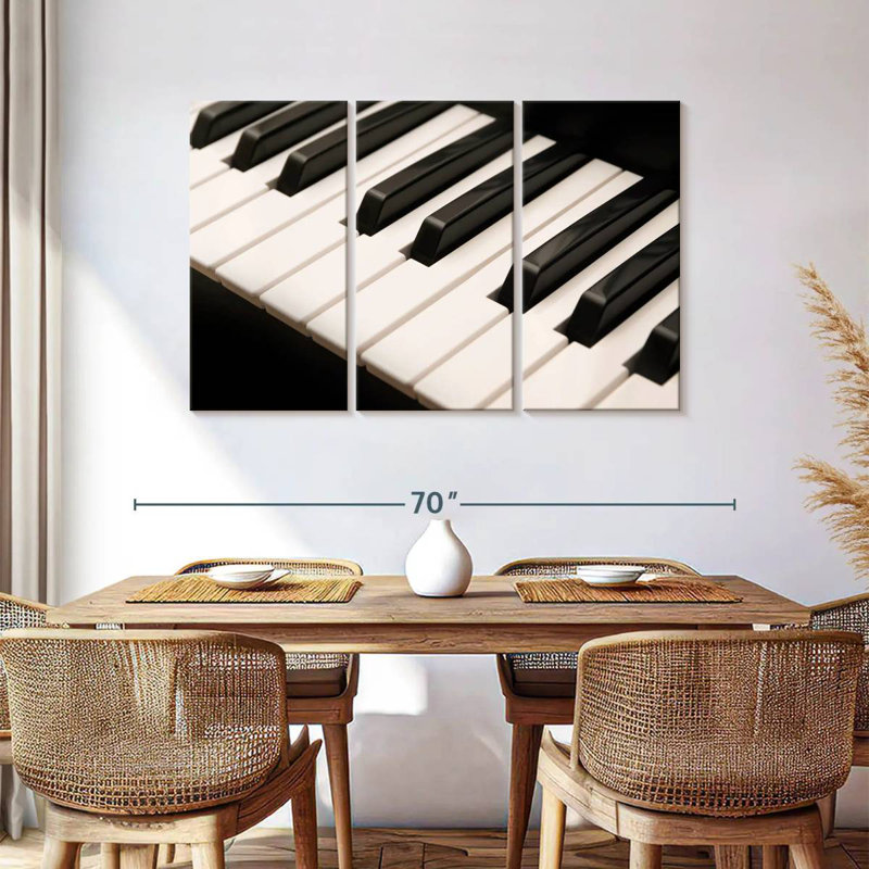 Abarca Notes Of Piano Keys, 36" H x 57" W