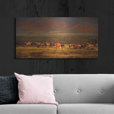 Luxe métal Art «Montana Dreaming» par Lisa Dearing, «Montana Dreaming» par Lisa Dearing