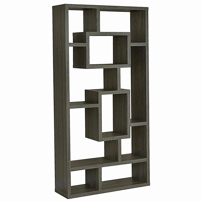 Weathered Grey 10-layer Open Shelving, Grey