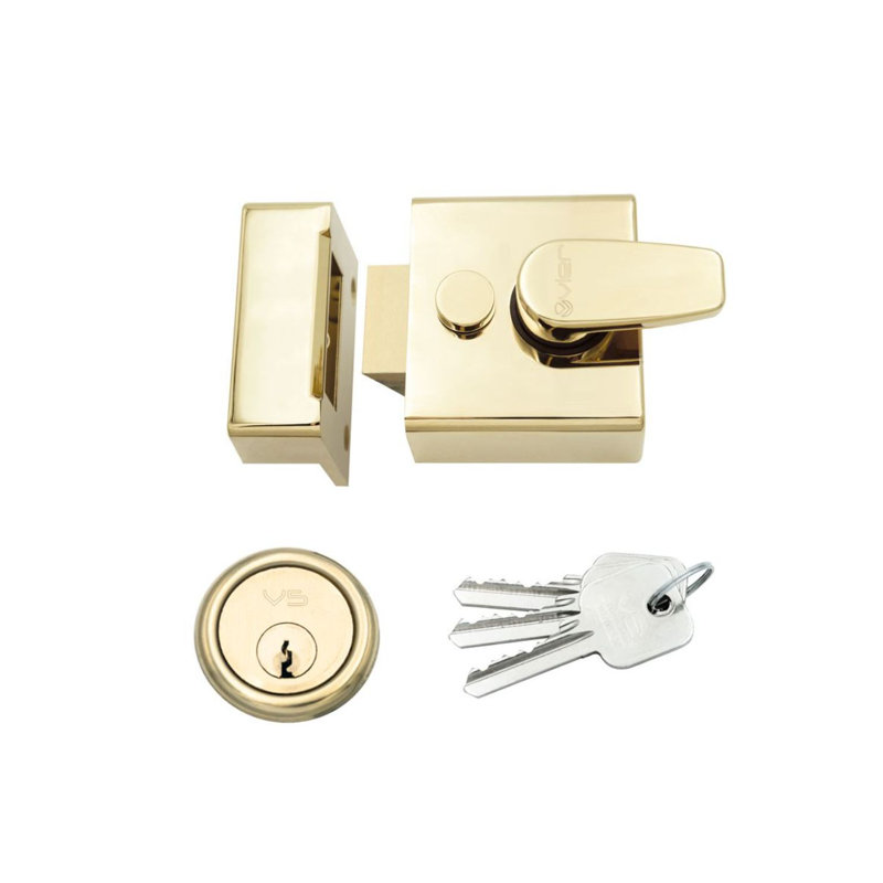Narrow Nightlatch, Electro Brass