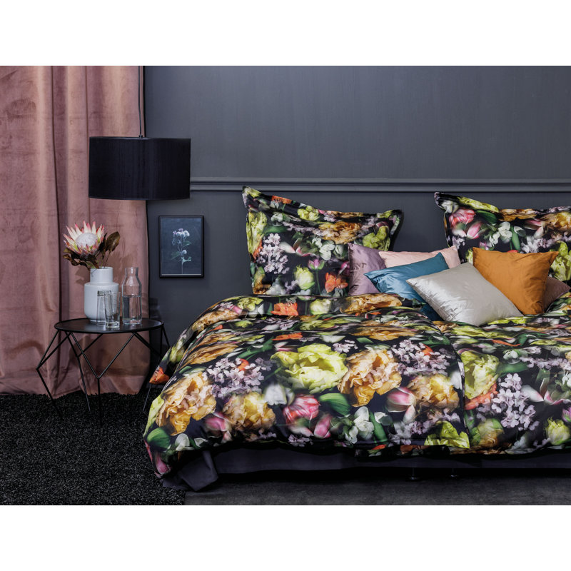 Floral Duvet Cover Set with Pillowcases, Single - 1 Pillowcase (80 x 80 cm)