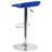 Amp Contemporary Vinyl Adjustable Height Barstool with Quilted Wave Seat-1444476983