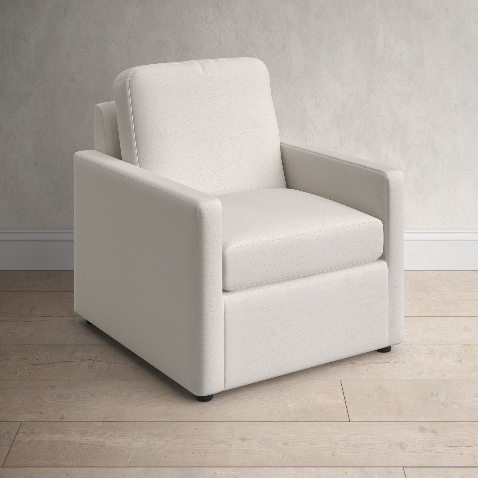 Savannah Upholstered Armchair, Nomad Snow Crypton® Chenille