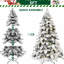 Arbre de Noël en flocage de 5 pi avec maquillage d'épouvantail, 200 composants d'éclairage blanc chaud, 375 fils de mémoire, conception à charnières facile à assembler, base en métal élégante avec fonctionnalité, dispositifs, conseils, connexion rapide-830818169