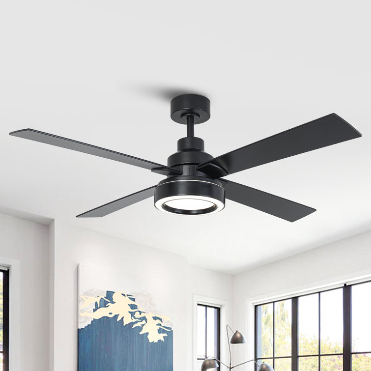 Vaczon 52" 4 - Blade Modern Ceiling Fan with LED Lights and Remote Control