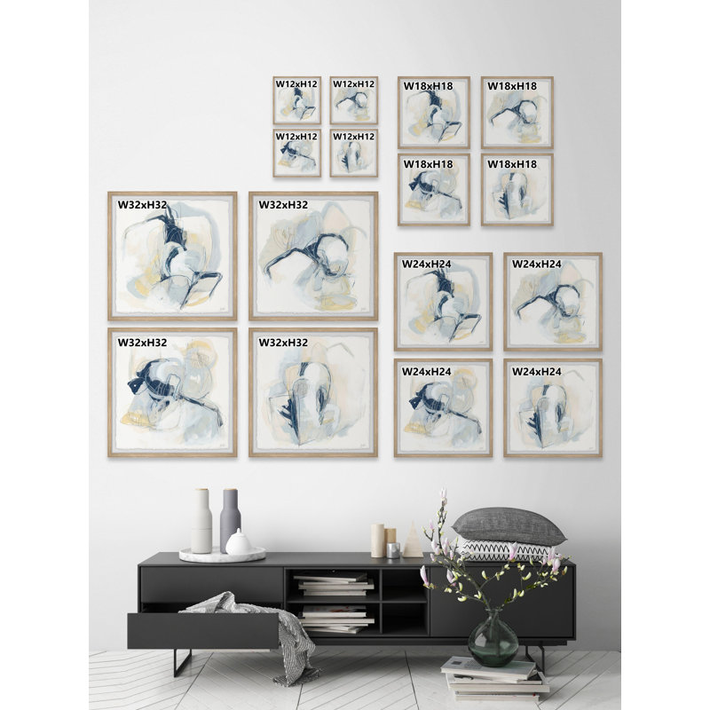 Pastel Sketches - 4 Piece Single Picture Frame Set, 18" H x 18" W