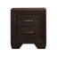 Table de chevet avec 2 tiroirs foncés - Convient à tous les styles de chambre à coucher