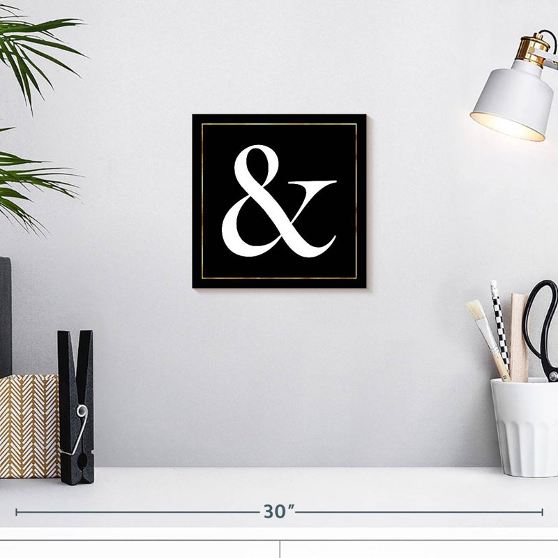 Tergel et esperluette, H 10 po x l 10 po