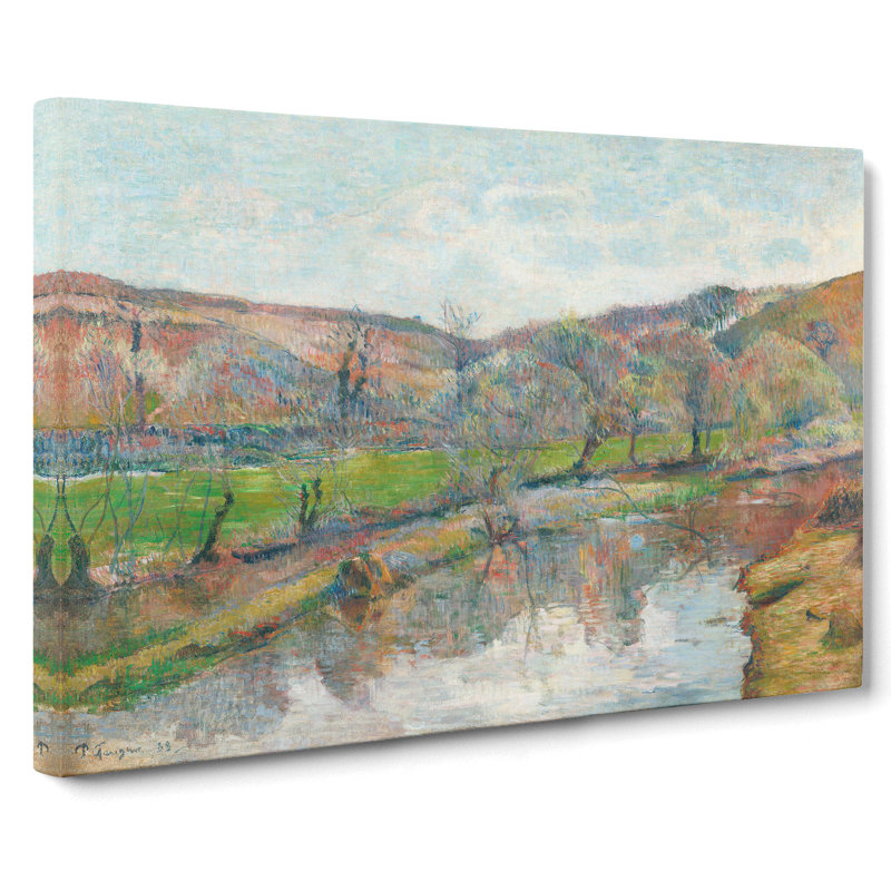 Brittany Landscape by Paul Gauguin - Wrapped Canvas Painting, 40cm H x 60cm W x 3cm D