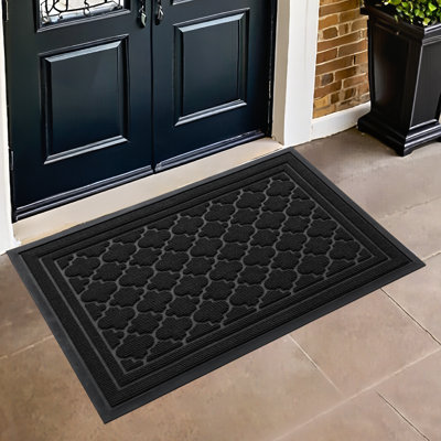 Ingelbert Personalizable Non-Slip Geometric Outdoor Doormat
