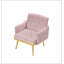 Fauteuil en velours avec pieds en métal-2059484689