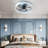 Ceiling Fans with Lights Dimmable LED Embedded installation of thin modern ceiling fans, 6 speed options-448454008