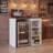 Mini Fridge Cabinet with Adjustable Shelf, Bar Cabinet with Drawer and Thickened Top for Kitchen, Living Room-1256932366