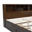 Lit plateforme en bois avec tête de lit multi-rangement, USB et tiroirs-287024641