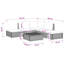  Rattan Lounge Set with Cushions GENDT 6 Piece Natural Rattan Patio Sofa-1155840423