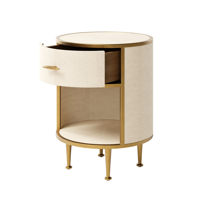 Heredia 45cm W Steel Bedside Table