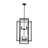 8-Light Black Geometric Cage Chandelier, Adjustable Height-128940662