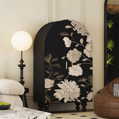 Armoire arquée avec tablettes et portes