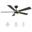  5 - Blade Smart LED Standard Ceiling Fan with Light Kit Included, Remote Control
