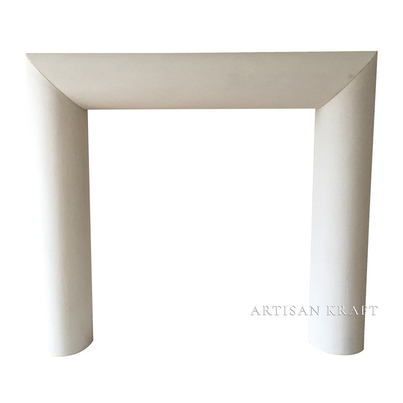 Encadrement de foyer en pierre avec foyer standard Aspen, Naturel, 8" D x 50" H x 60" W