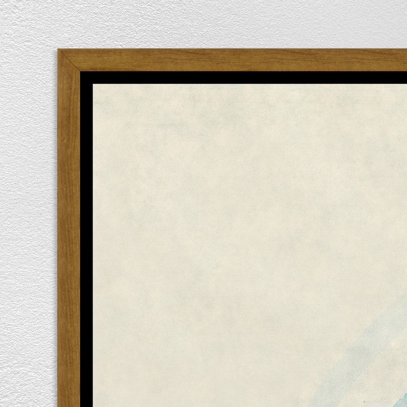 «Mavi Daire II» par Danielle Davis - peinture sur toile à cadre flottant