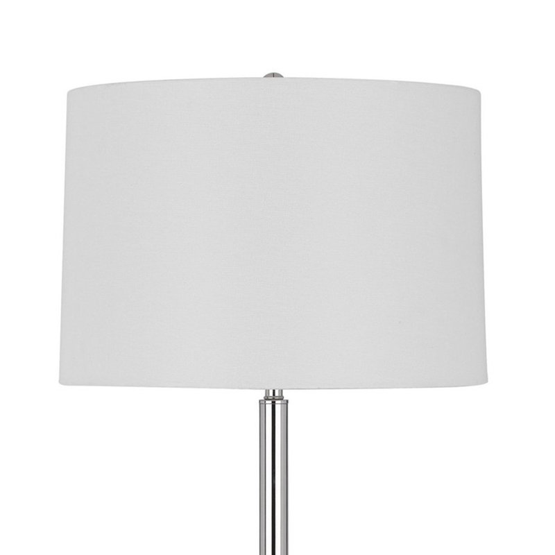 61'' Brown Tray Table Floor Lamp with USB