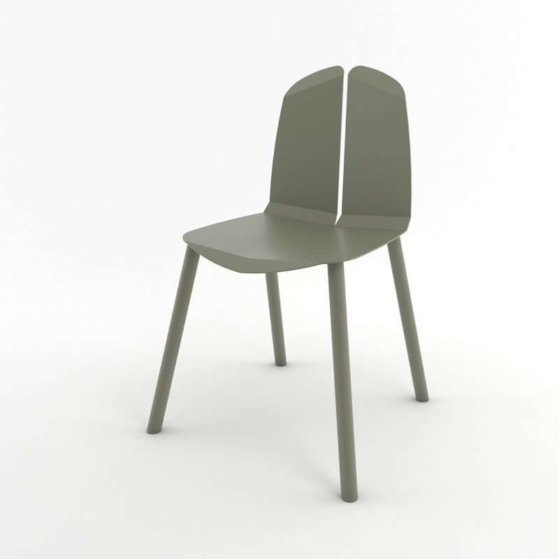 Chaise de salle à manger Noa, Vert prairie, Chêne Peint Vert Prairie